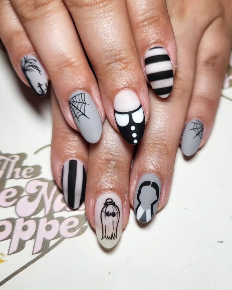 Wednesday styled nails