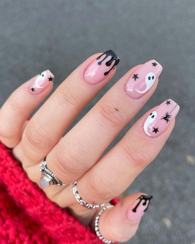 Pinky ghosts nails