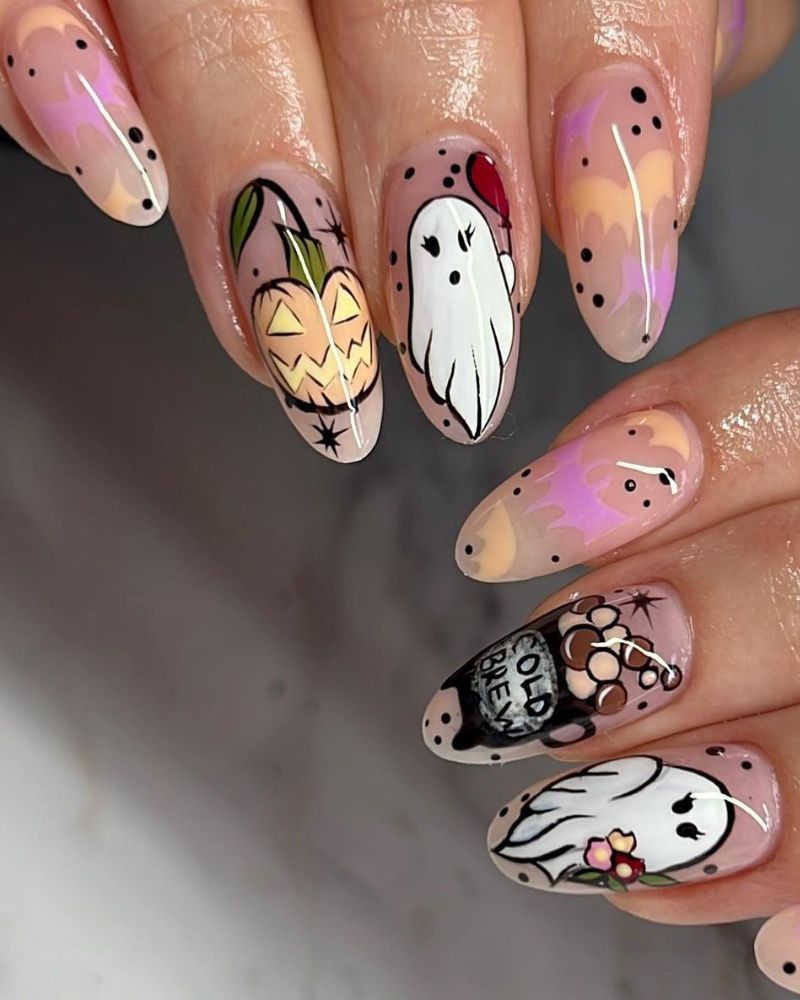 Cute drawings of spookiness nails