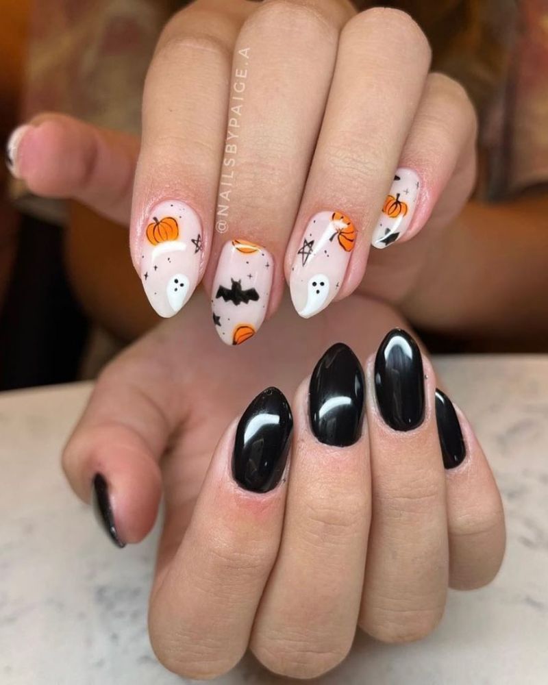 Cute and Glamorous halloween nails