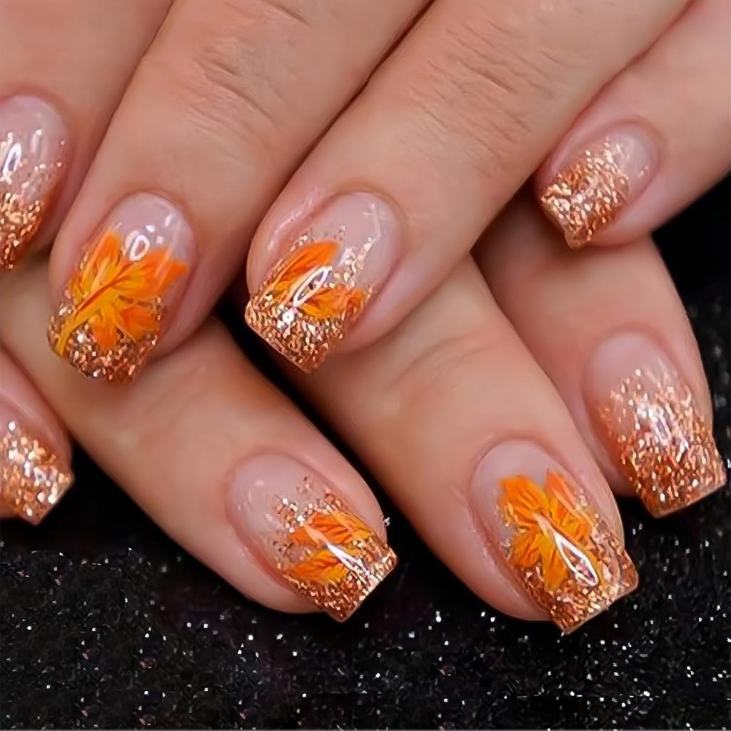 Sparkles And Spices Fall Nails