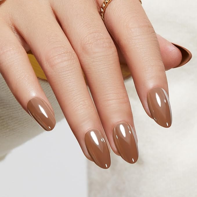 Chocolate Glazed Donut Fall Nails